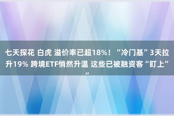 七天探花 白虎 溢价率已超18%！“冷门基”3天拉升19% 跨境ETF悄然升温 这些已被融资客“盯上”