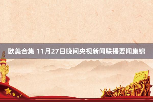 欧美合集 11月27日晚间央视新闻联播要闻集锦