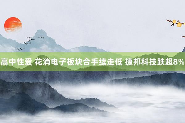高中性爱 花消电子板块合手续走低 捷邦科技跌超8%